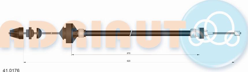 Adriauto 41.0176 - Трос, управление сцеплением parts5.com