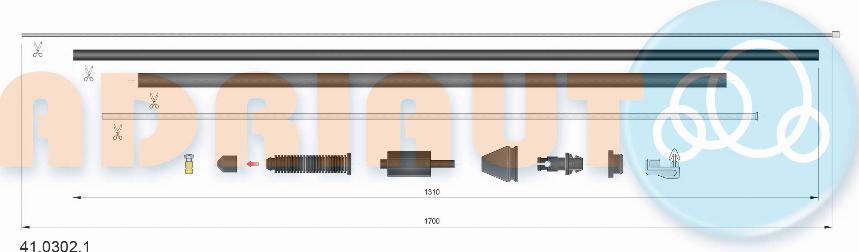 Adriauto 41.0302.1 - Тросик газа www.parts5.com