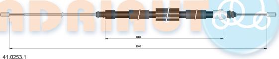 Adriauto 41.0253.1 - Тросик, cтояночный тормоз www.parts5.com