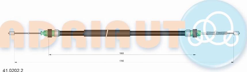 Adriauto 41.0202.2 - Cable de accionamiento, freno de estacionamiento www.parts5.com