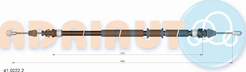 Adriauto 41.0222.2 - Cable de accionamiento, freno de estacionamiento www.parts5.com