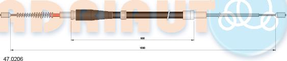 Adriauto 47.0206 - Vaijeri, seisontajarru www.parts5.com