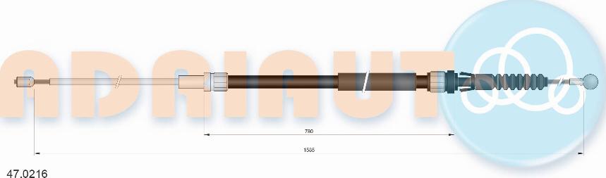 Adriauto 47.0216 - Cable, parking brake parts5.com