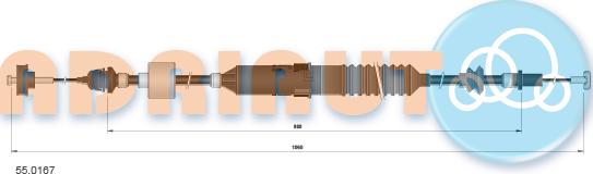 Adriauto 55.0167 - Clutch Cable www.parts5.com