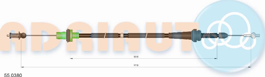 Adriauto 55.0380 - Accelerator Cable www.parts5.com