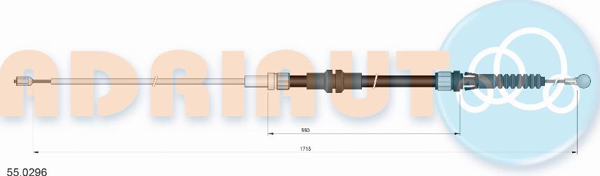 Adriauto 55.0296 - Cable de accionamiento, freno de estacionamiento www.parts5.com