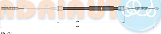 Adriauto 55.0243 - Cable, parking brake www.parts5.com