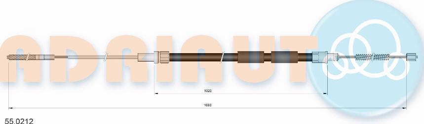 Adriauto 55.0212 - Cable, parking brake www.parts5.com