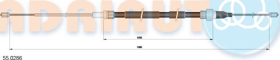 Adriauto 55.0286 - Cablu, frana de parcare www.parts5.com