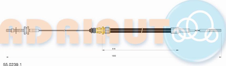 Adriauto 55.0239.1 - Cable, parking brake www.parts5.com