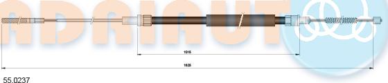 Adriauto 55.0237 - Cablu, frana de parcare www.parts5.com