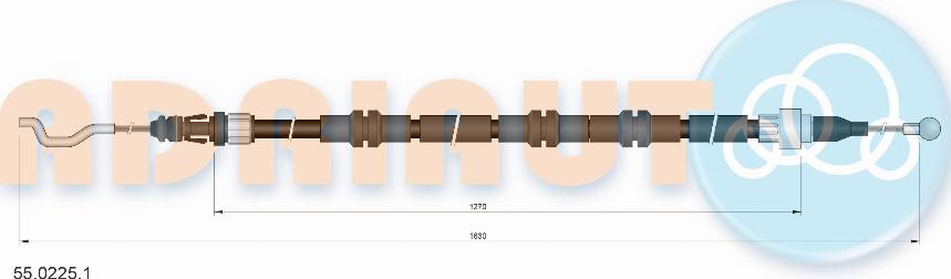 Adriauto 55.0225.1 - Tirette à câble, frein de stationnement www.parts5.com