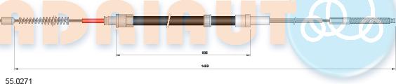 Adriauto 55.0271 - Cable, parking brake www.parts5.com