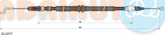 Adriauto 55.0277 - Cable de accionamiento, freno de estacionamiento www.parts5.com