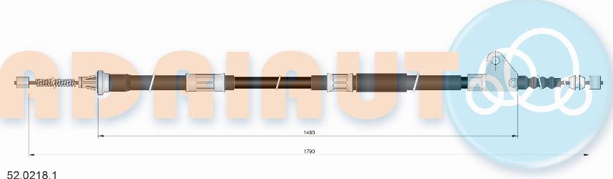 Adriauto 52.0218.1 - Huzal, rögzítőfék www.parts5.com