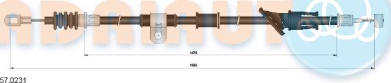 Adriauto 57.0231 - Cablu, frana de parcare www.parts5.com