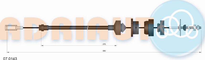 Adriauto 07.0143 - Clutch Cable www.parts5.com