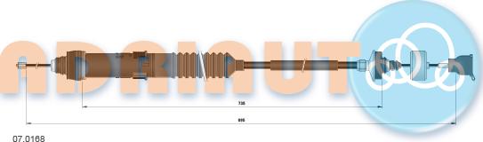 Adriauto 07.0168 - Cable de accionamiento, accionamiento del embrague www.parts5.com