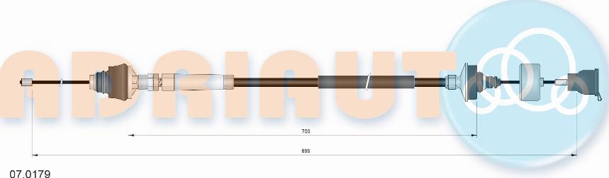 Adriauto 07.0179 - Cable de accionamiento, accionamiento del embrague www.parts5.com