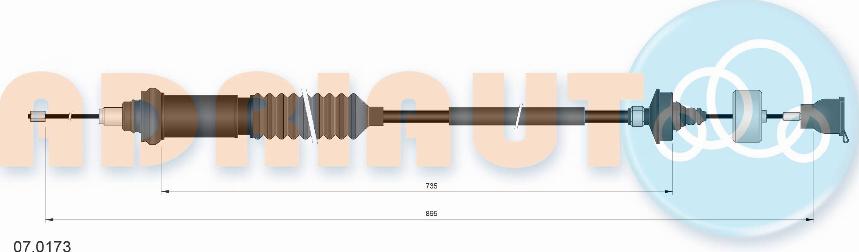 Adriauto 07.0173 - Clutch Cable www.parts5.com