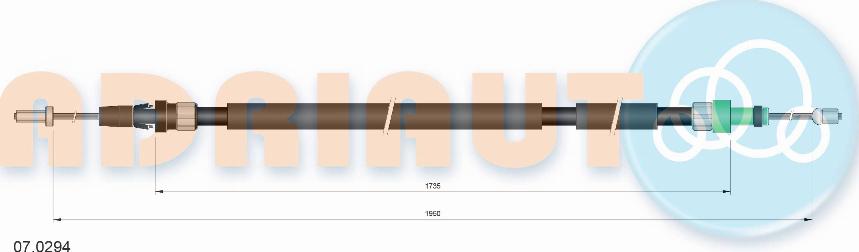 Adriauto 07.0294 - Cable, parking brake www.parts5.com