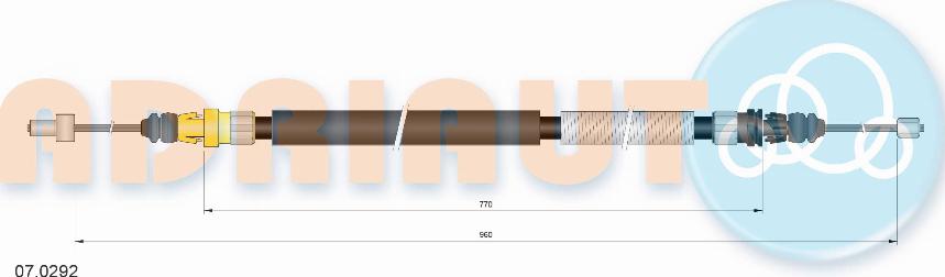 Adriauto 07.0292 - Cable, parking brake www.parts5.com