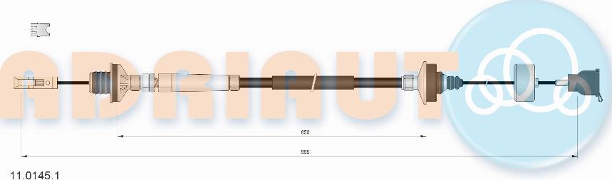 Adriauto 11.0145.1 - Tirette à câble, commande d'embrayage www.parts5.com