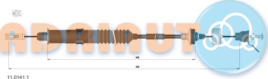 Adriauto 11.0141.1 - Tirette à câble, commande d'embrayage www.parts5.com