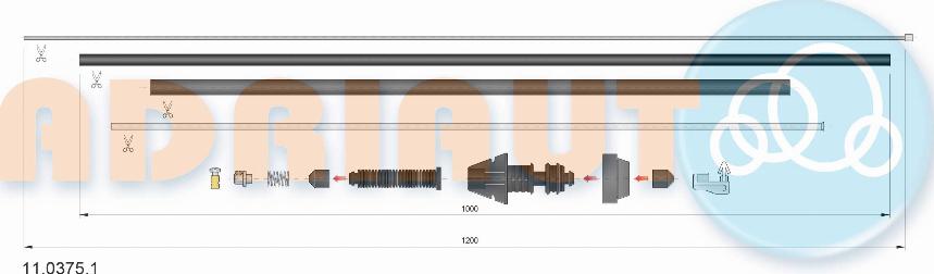 Adriauto 11.0375.1 - Accelerator Cable parts5.com