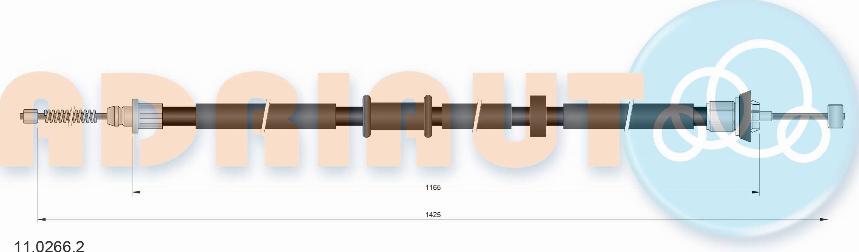 Adriauto 11.0266.2 - Tel halat, el freni www.parts5.com