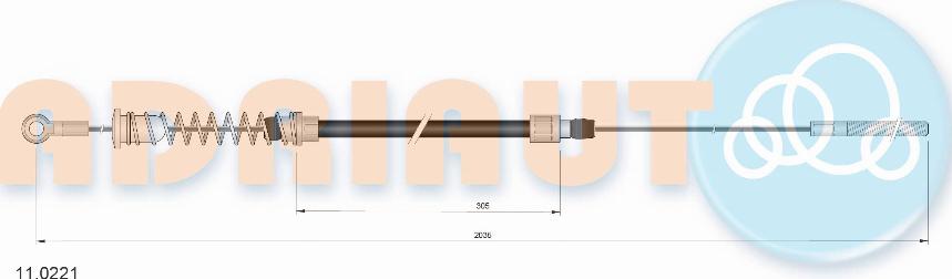 Adriauto 11.0221 - Cable, parking brake www.parts5.com