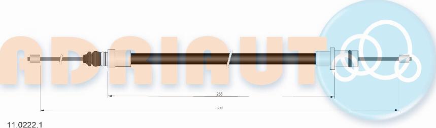 Adriauto 11.0222.1 - Cable, parking brake www.parts5.com