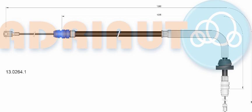 Adriauto 13.0264.1 - Cablu, frana de parcare www.parts5.com