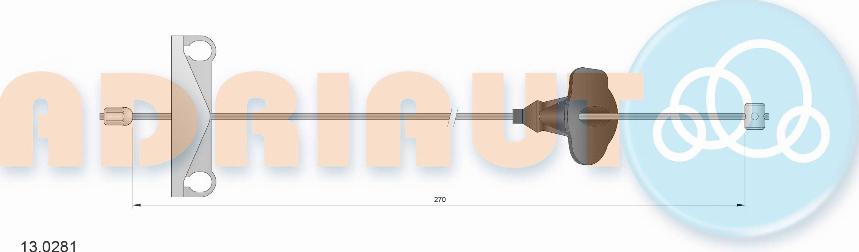 Adriauto 13.0281 - Cable, parking brake www.parts5.com