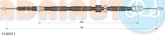 Adriauto 13.0223.1 - Cable, parking brake www.parts5.com