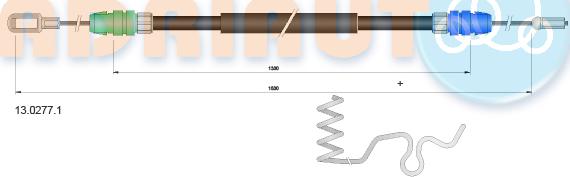 Adriauto 13.0277.1 - Tažné lanko, parkovací brzda www.parts5.com