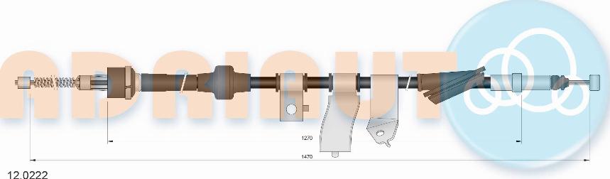 Adriauto 12.0222 - Ντίζα, φρένο ακινητοποίησης www.parts5.com