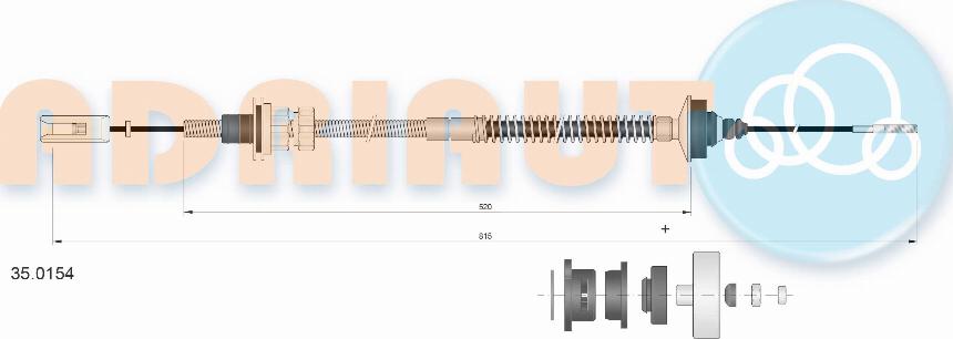 Adriauto 35.0154 - Clutch Cable www.parts5.com