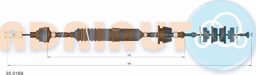 Adriauto 35.0169 - Cablu ambreiaj www.parts5.com