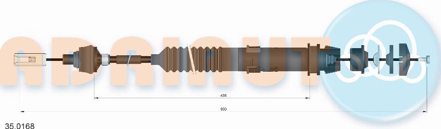 Adriauto 35.0168 - Cablu ambreiaj www.parts5.com