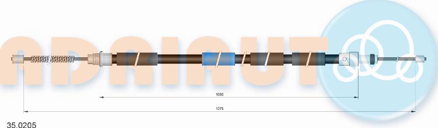 Adriauto 35.0205 - Cable, parking brake www.parts5.com