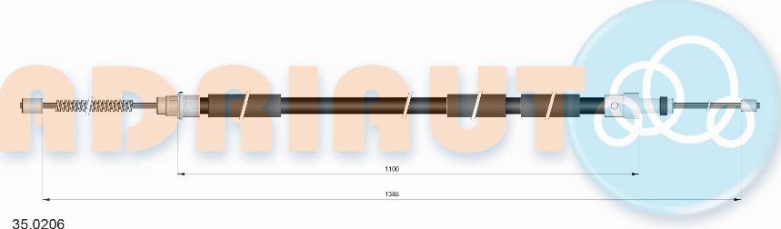 Adriauto 35.0206 - Cable, parking brake www.parts5.com