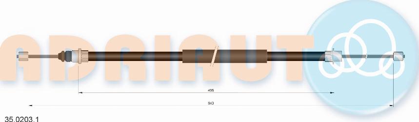 Adriauto 35.0203.1 - Cable, parking brake parts5.com