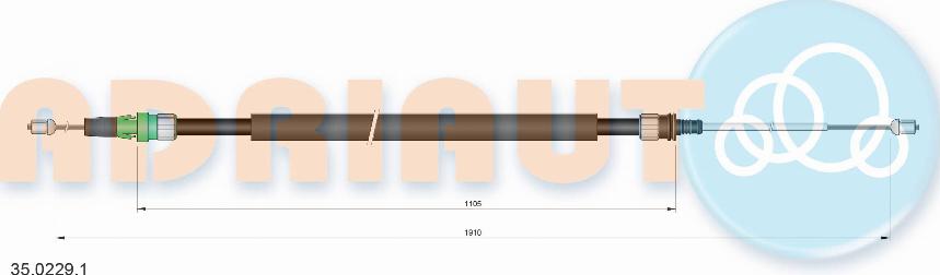 Adriauto 35.0229.1 - Tel halat, el freni www.parts5.com