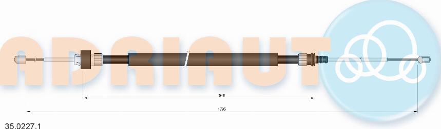 Adriauto 35.0227.1 - Cable, parking brake www.parts5.com