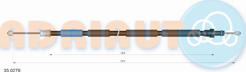 Adriauto 35.0279 - Ντίζα, φρένο ακινητοποίησης www.parts5.com