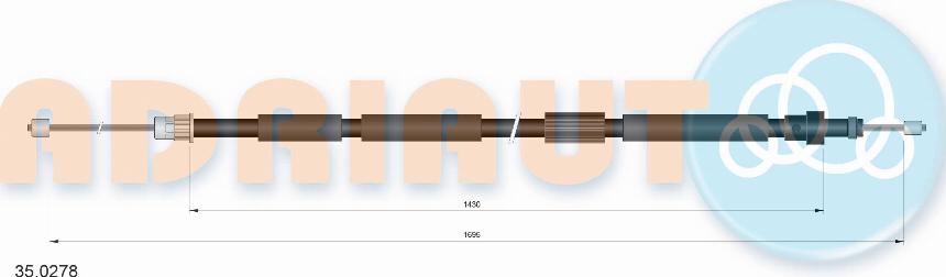 Adriauto 35.0278 - Cablu, frana de parcare www.parts5.com