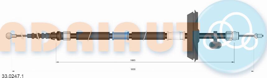 Adriauto 33.0247.1 - Ντίζα, φρένο ακινητοποίησης www.parts5.com