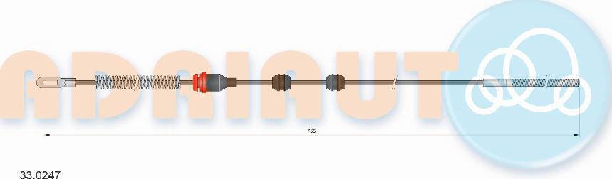 Adriauto 33.0247 - Cable, parking brake www.parts5.com