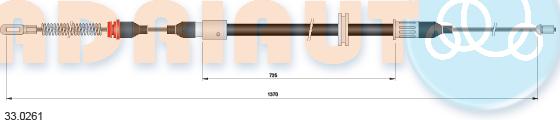 Adriauto 33.0261 - Cable de accionamiento, freno de estacionamiento www.parts5.com